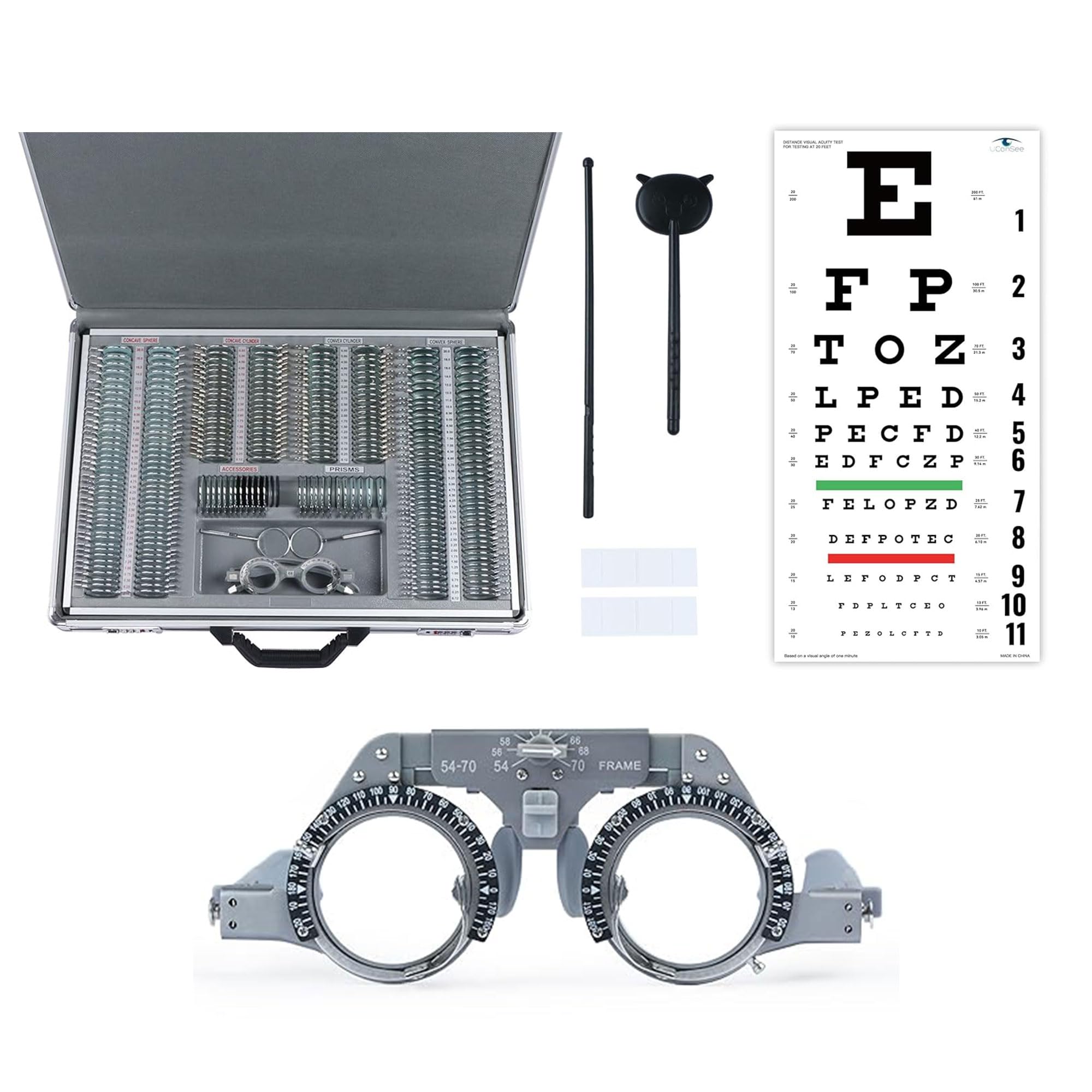 Amazon.com: Ucansee 266 pcs Optical Trial Lens Set Kit Metal Rim